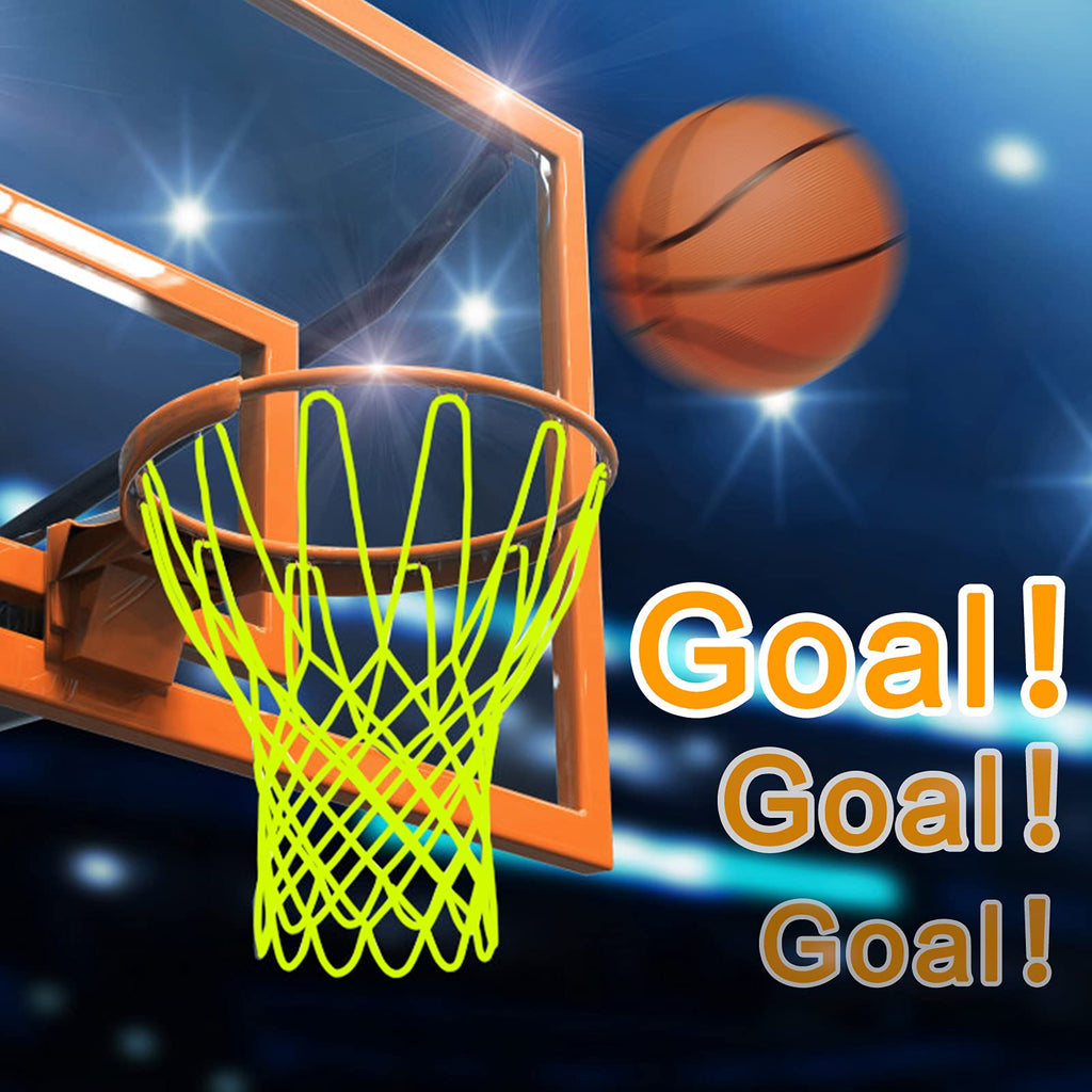 NEIJIANG Glow Basketball Net, Nightlight Basketball Net Luminous Outdoor Portable Sun Powered Sport Nylon