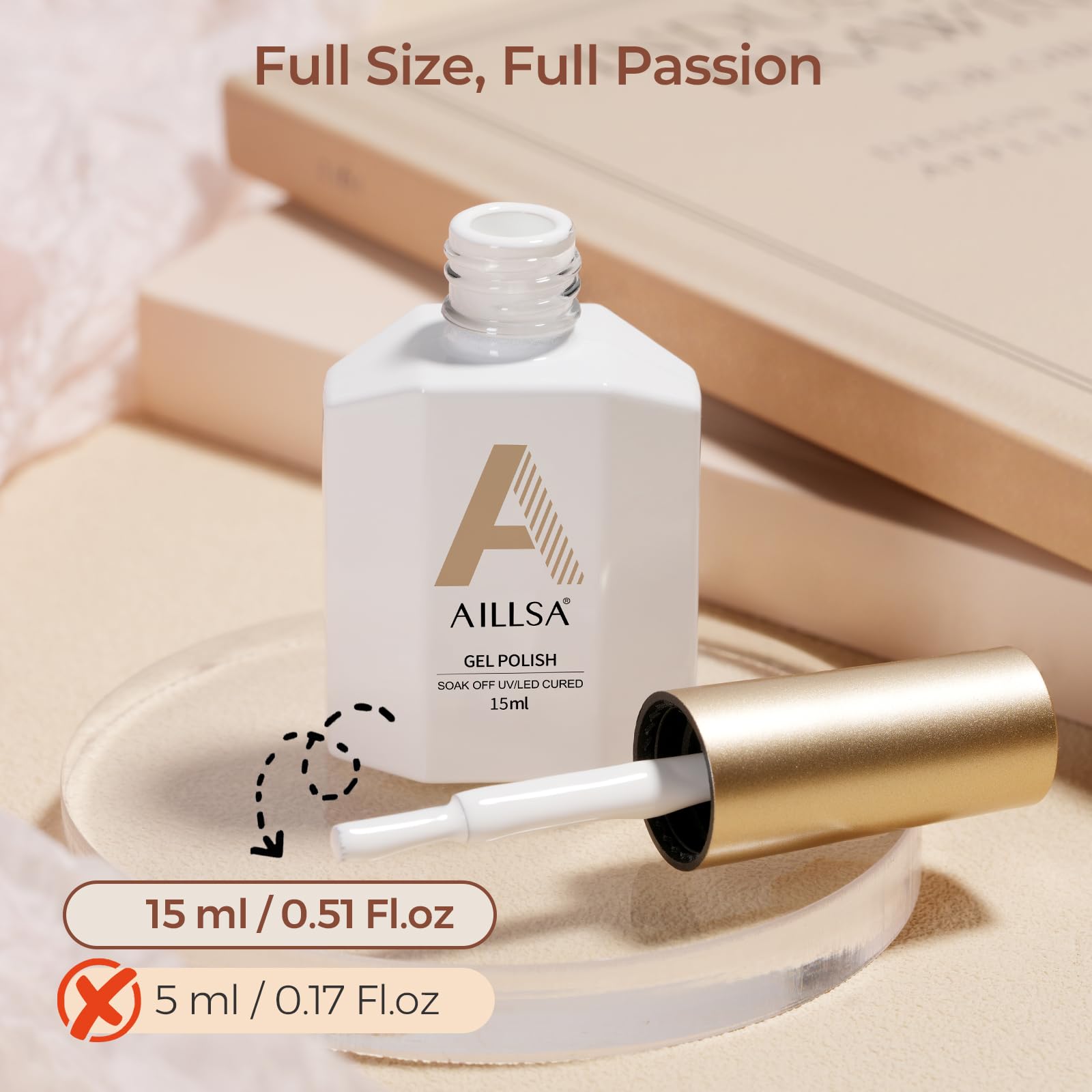 AILLSA Red Gel Nail Polish Ruby Red Gel Polish Bright Rose Color Polish Apple Candy Nails Long Lasting Soak Off U V Gels Nail Polish Nail Art Manicure Salon at Home 0.51 Fl Oz