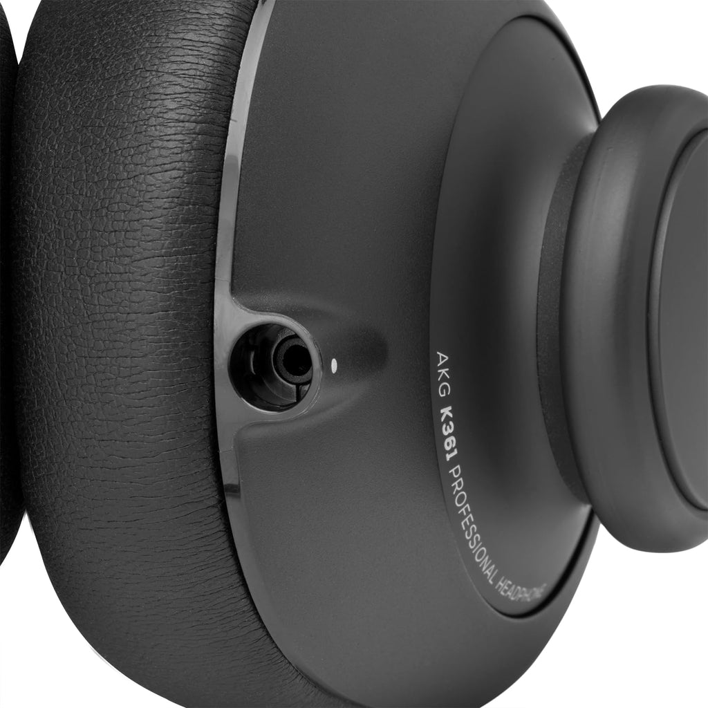 AKG Pro Audio K361 Wired, Over-Ear, Closed-Back, Light Weight, Foldable, Professional Recording Studio Headphones, Studio Monitor Mixing, Podcast, DJ Stereo Headsets, Black