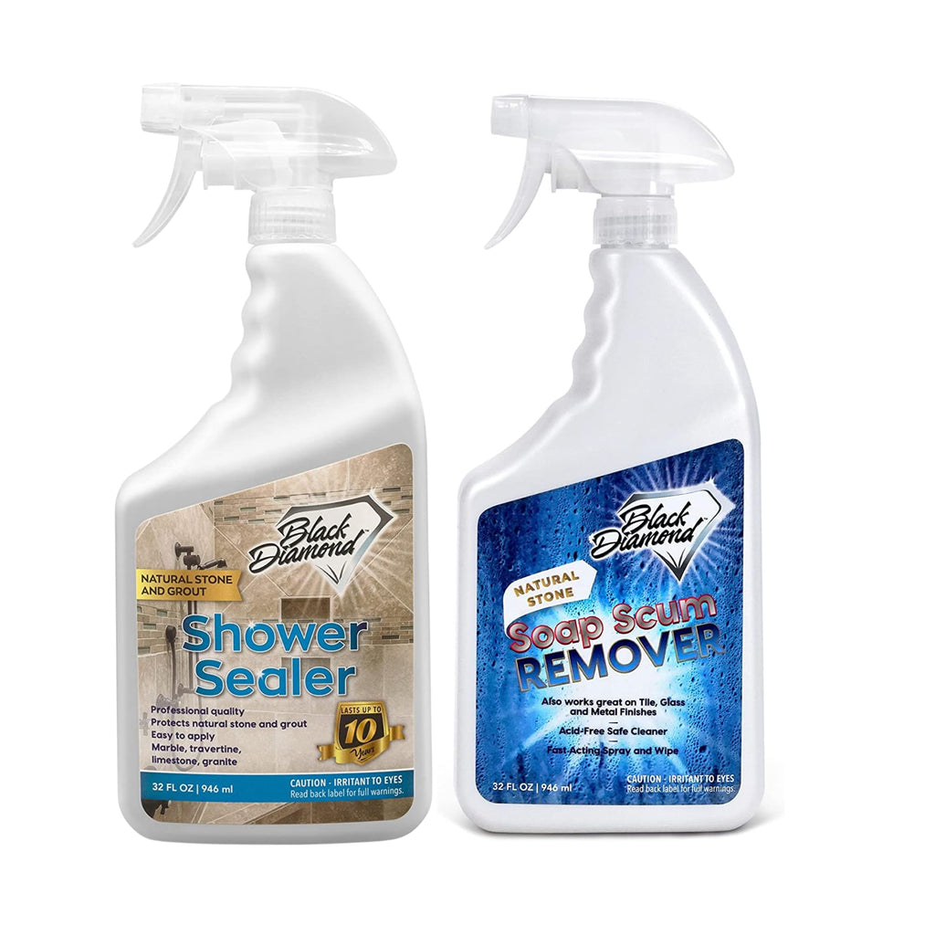 Natural Stone and Grout Penetrating Shower Sealer. Marble, Granite Travertine, Limestone. Protects Making Them Easy to Clean. Works Also on Grout in Tile, Ceramic, and Porcelain. 1-Quart