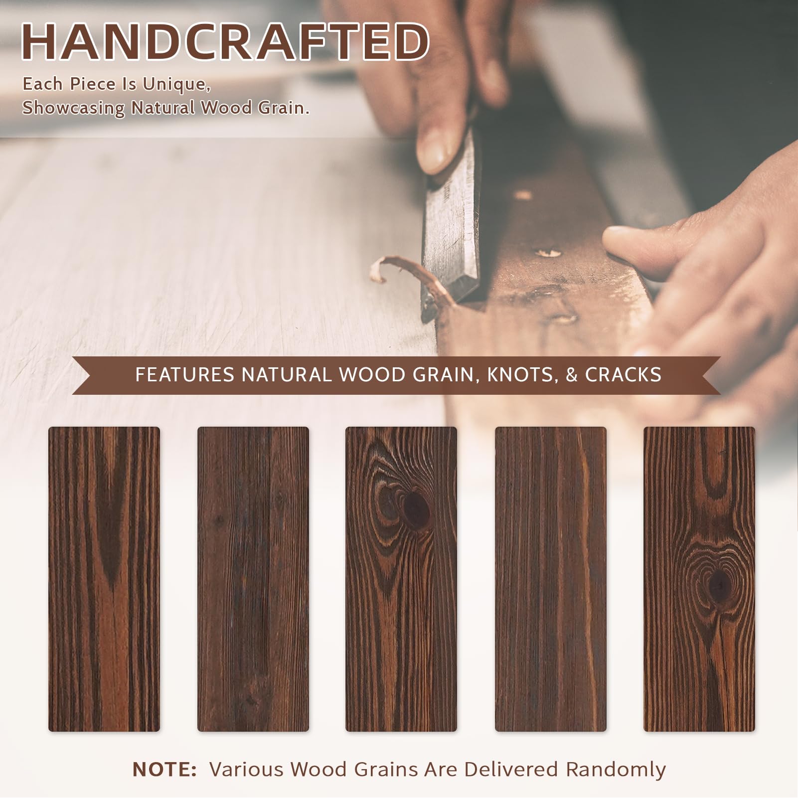G GOOD GAIN Fireplace Mantel 54inch - Handmade Rustic Wood Mantel for Over Fireplace | Wall Mounted Floating Mantle Shelves for Living Room Decor(Chocolate, 54Lx5Hx8D)