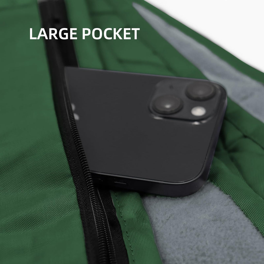 Large Outdoor Waterproof Blanket Extra Thick Fleece Stadium Blanket for Camping, Car, Pet, Picnics - Windproof, Wearable, Machine Washable 80" x 58" (Black Check)