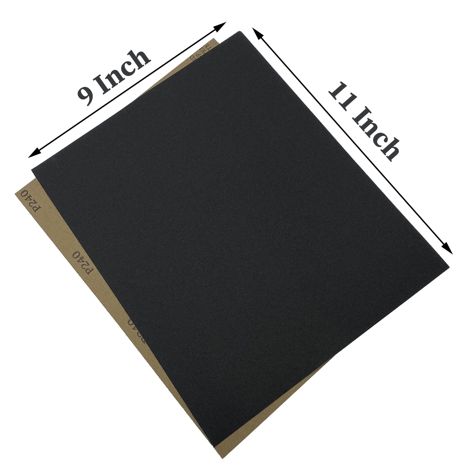 80 Grit Wet Dry Sandpaper, 9 x 11 Inch Sanding Sheets, 10PCS Premium Silicon Carbide Sand Paper for Wood Metal Ceramic or Auto Polishing and Scratches Removing