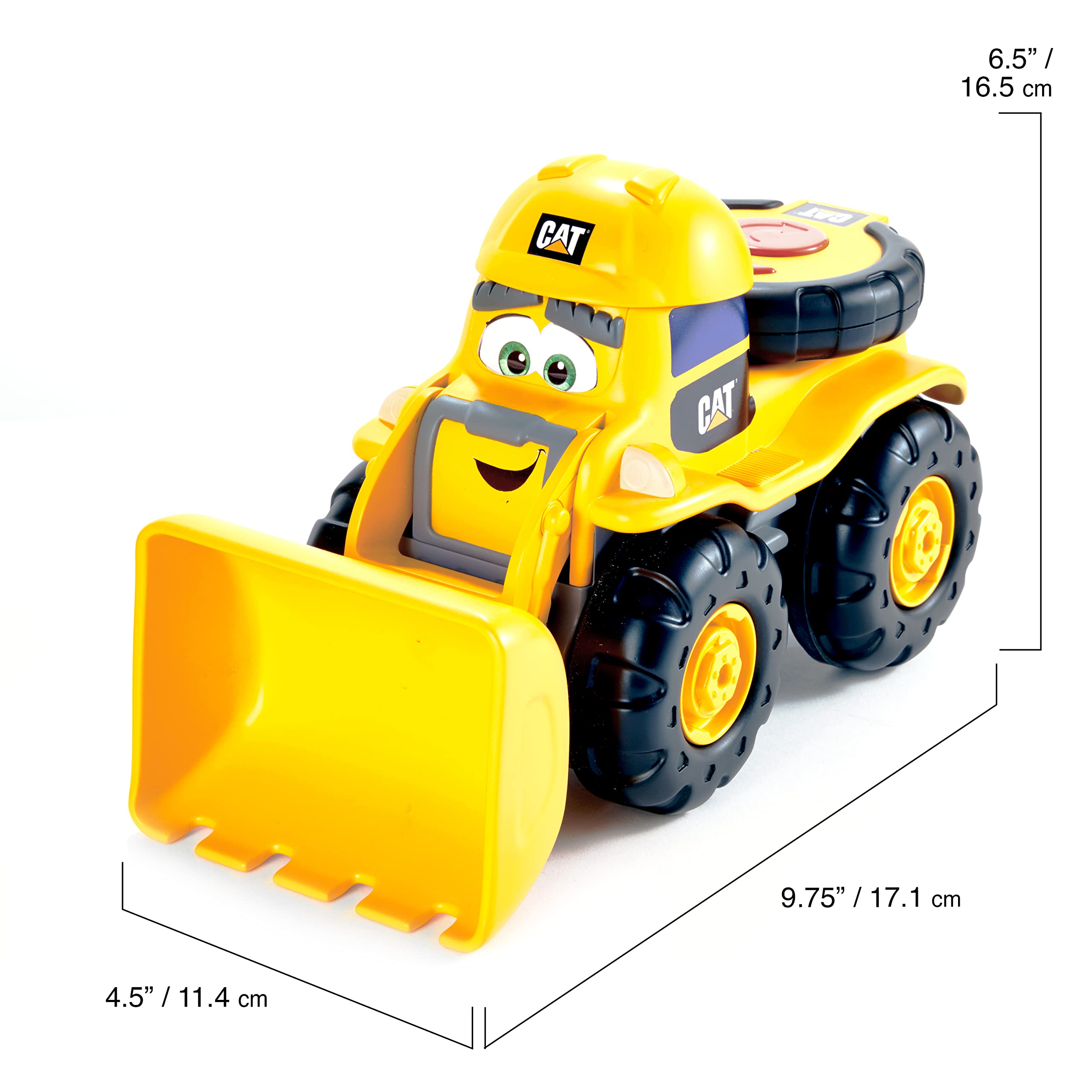 CAT Construction Toys, Junior Crew Lil' Movers Remote Control Truck, RC Car + Dump Truck, Working Headlights, with Child Friendly Controller