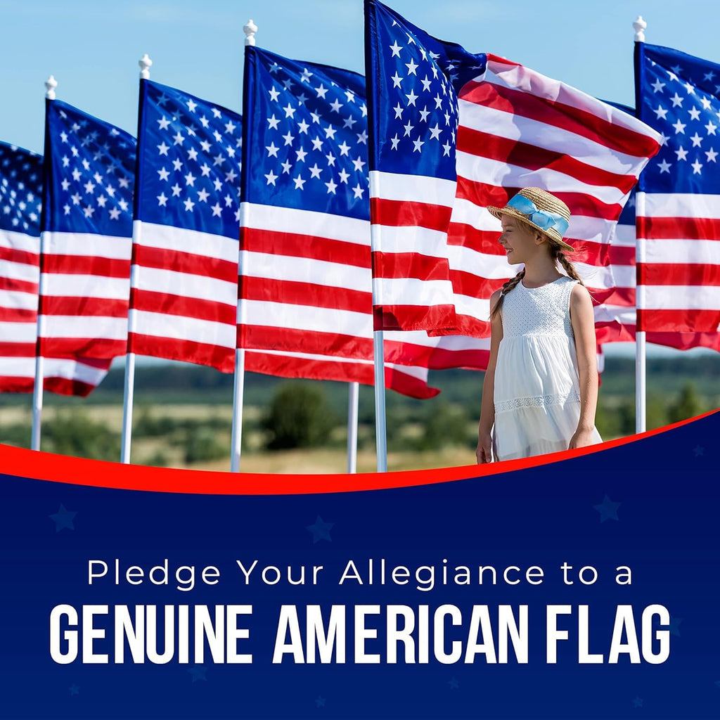 2X3 American Flag for Outside | American Flag Made in USA Heavy Duty American Flags for Outside 2X3 with Embroidered Stars and Sewn Stripes - All Weather US
