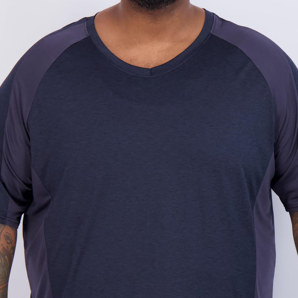 Real Essentials 3 Pack: Men's Big & Tall Short Sleeve V-Neck Athletic T-Shirt Dry-Fit Workout Shirts Moisture Wicking (3X-5X)