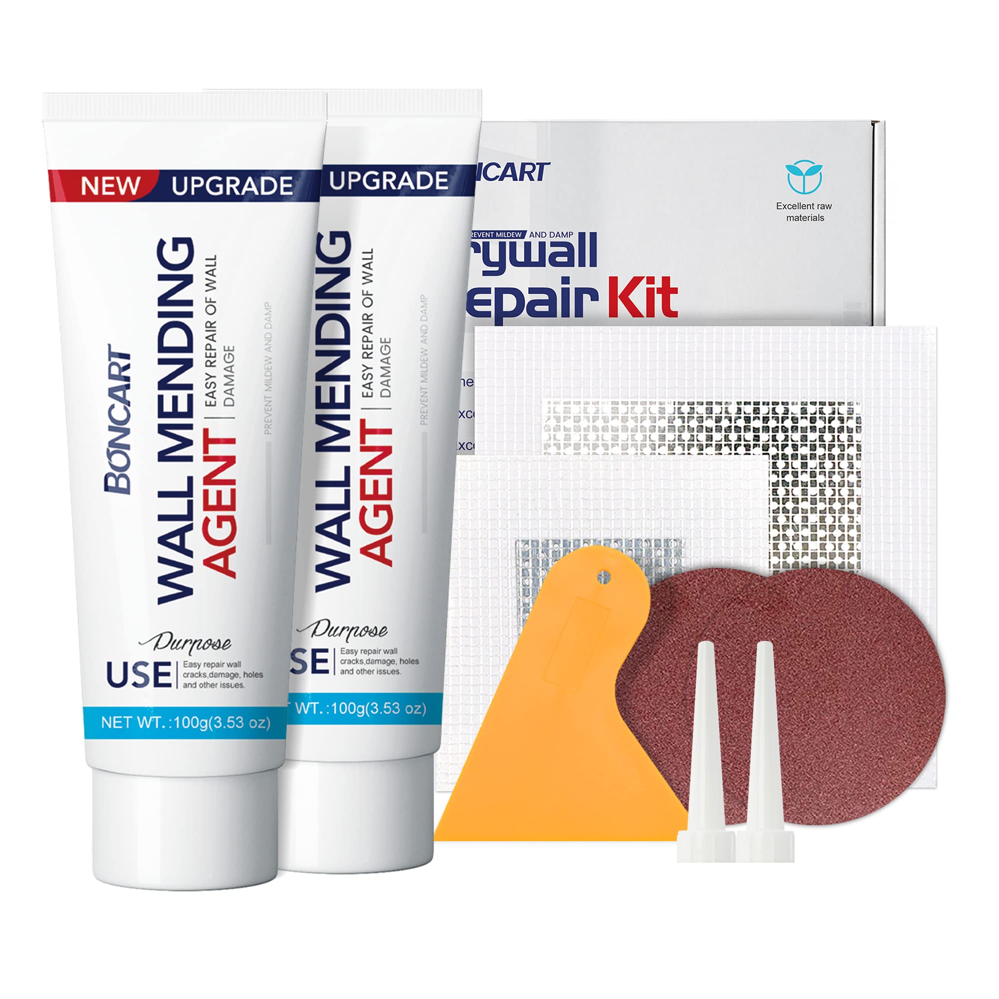 BONCART Spackle Wall Repair Kit,Drywall Repair kit,Wall Mending Agent Putty with Scraper,Plaster Wall Repair Paste for Wall Crack/Nail Hole/Graffiti,Wall Surface