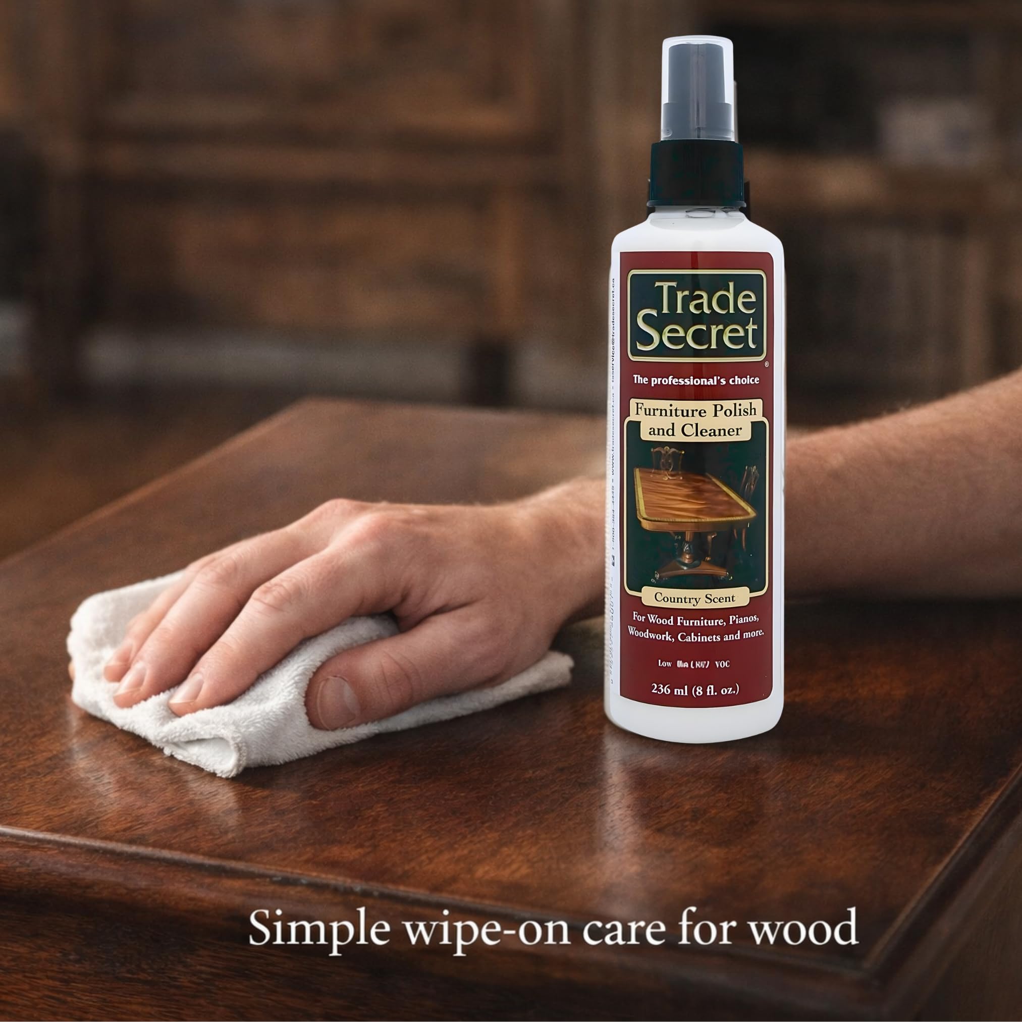 Trade Secret Scratch Concealer for Dark Wood Furniture & Floors – Dark Brown Shade Stain Covers Nicks, Scuffs, Dog & Cat Scratches, Minor Defects – Real Wood Only