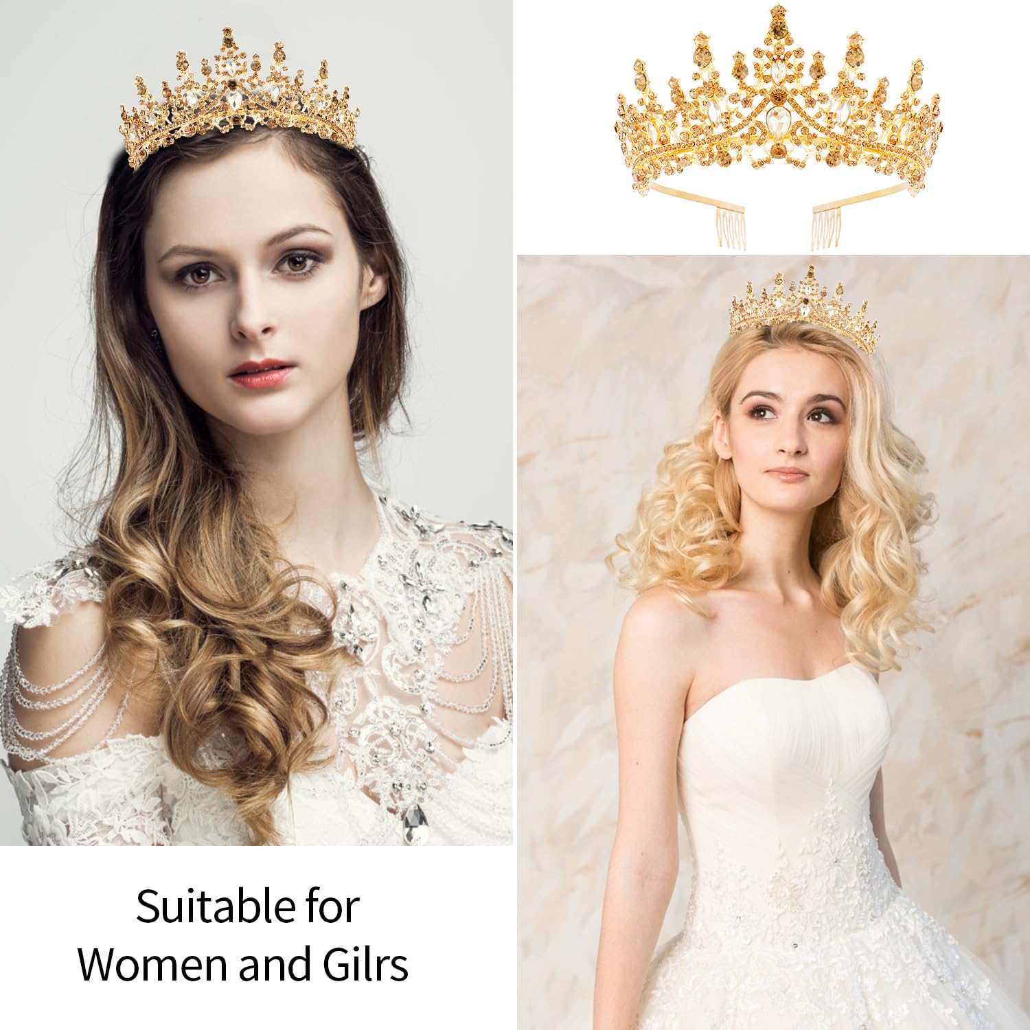 VELSCRUN AB Silver Crystal Birthday Queen Tiara Crowns for Women Girls Birthday Queen Headband Sash Elegant Princess Crown with Combs Hair Accessories Happy Birth Party Decorations Mom Gift