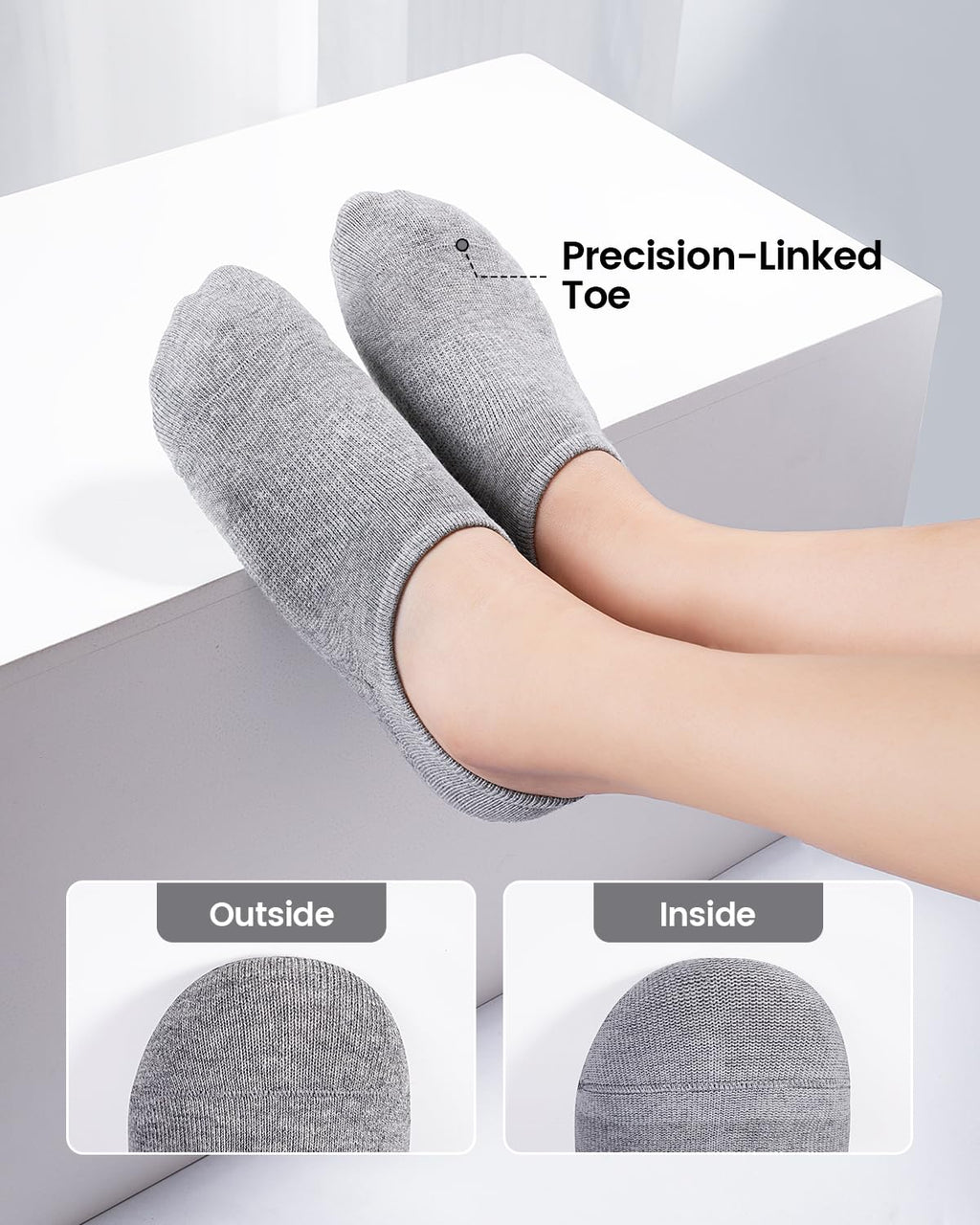 IDEGG No Show Socks Women 10 Pairs Low Cut Anti-Slid Novelty Athletic Casual Invisible Liner Socks