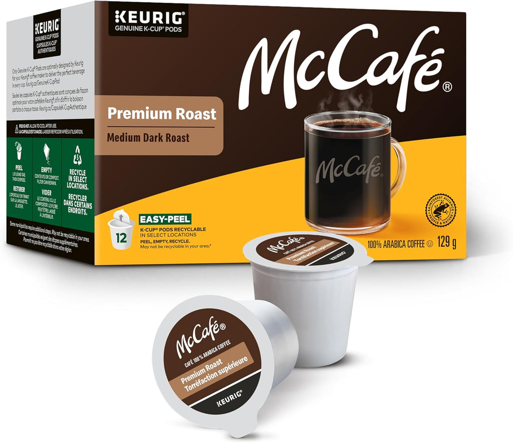 McCafe Premium Medium Dark Roast K-Cup Coffee Pods, 48 Count, For Keurig Coffee Makers