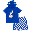 SEGA Sonic the Hedgehog Cosplay T-Shirt and Mesh Shorts Outfit Set Little Kid to Big Kid