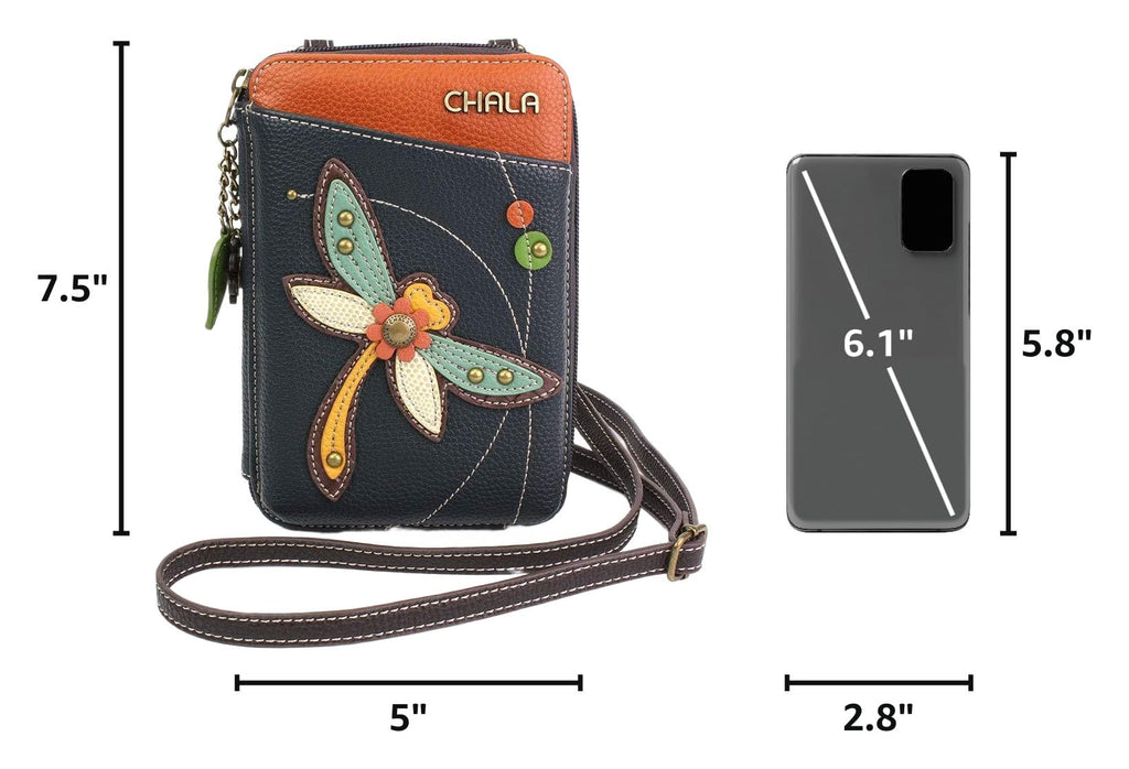CHALA Wallet Crossbody Cell Phone Purse - Women Faux Leather Multicolor Handbag with Adjustable Strap