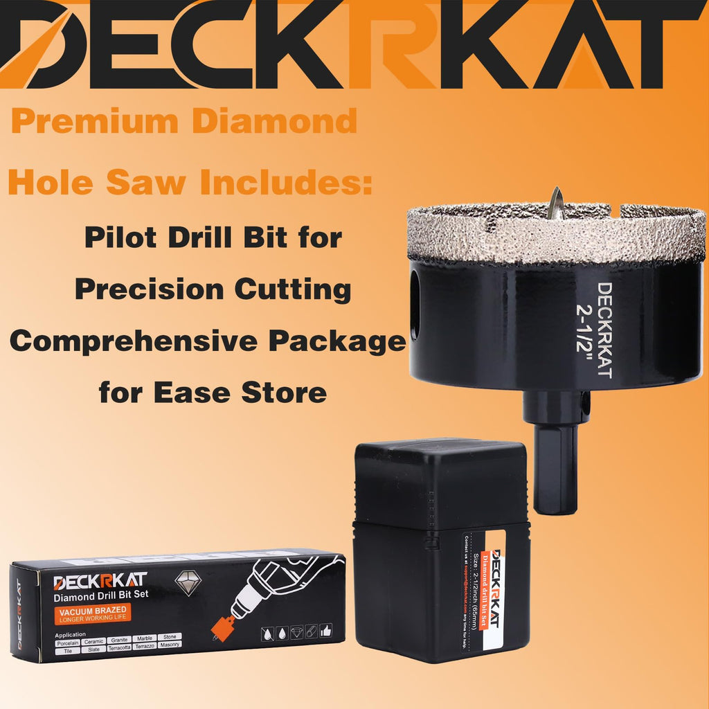 1 Inch Diamond Hole-Saw Bits with Pilot Drill Bit - 2pc 1" Diamond Tipped Tile Hole Saws with Guiding Bit Accurate Drilling for Porcelain Tile Ceramic Pottery Granite Stone Glass Bottles 25mm