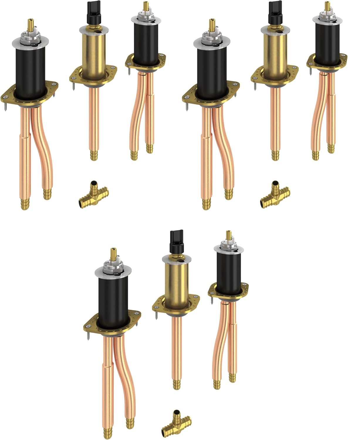 Delta Faucet Roman Tub Rough-In Valve for Delta 2-Handle Roman Tub Bath Faucets R2707 (Pack of 3)