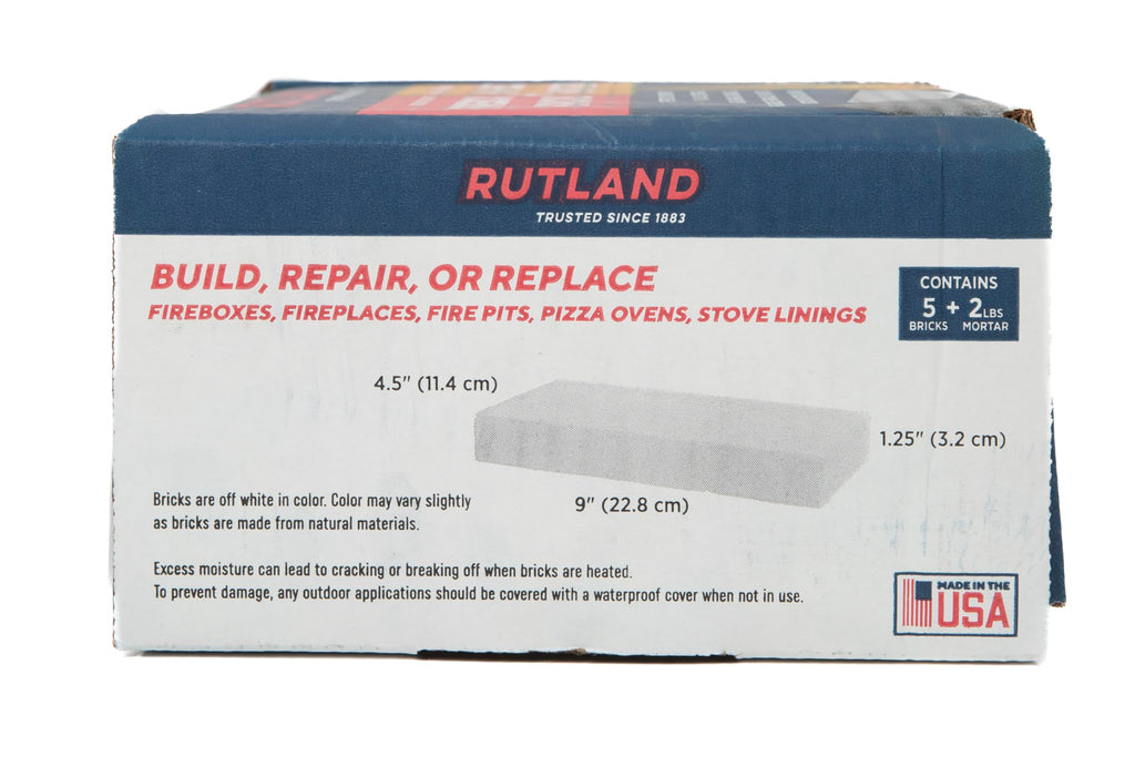 Rutland Dry Mix 211 Refractory Mortar 2.5 Pound - USA-Made High Temperature Mortar for Masonry - 2550°F Fire Cement Patch for Fireplace Brick, Fire Pit, Kiln, Forge & Pizza Oven Repair