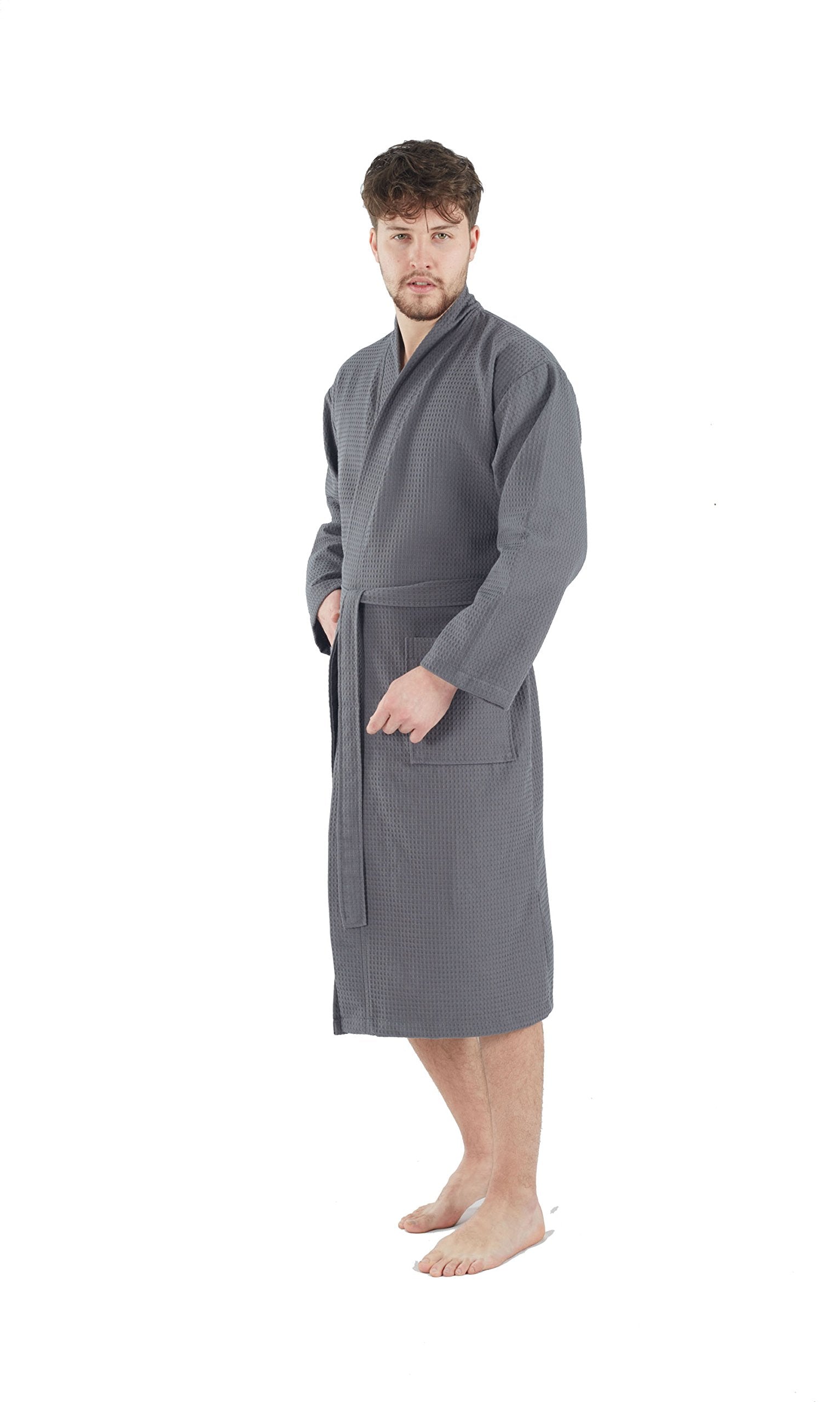 BAGNO MILANO Mens Robes, Waffle Robes For Men, Turkish Cotton Mens Bathrobes