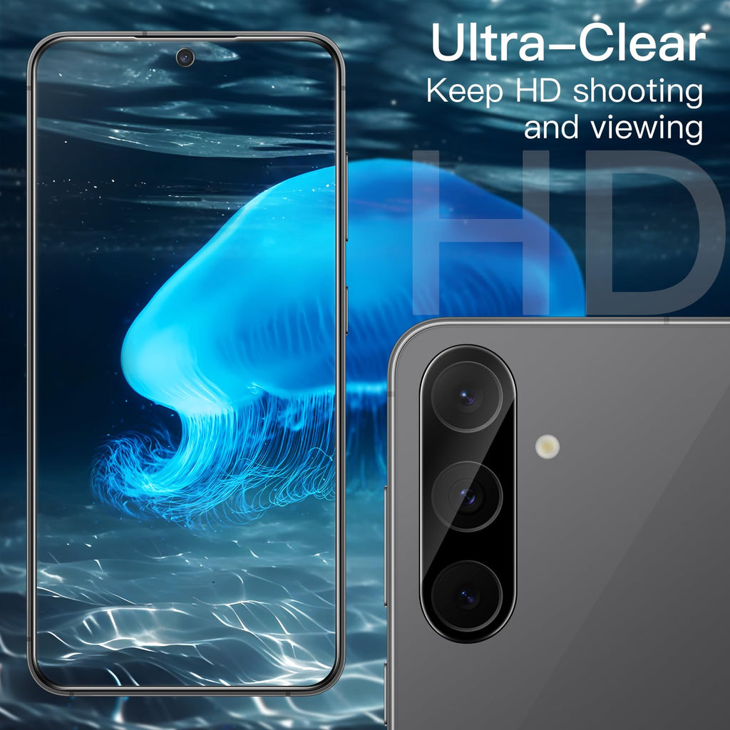 JETech Screen Protector for Samsung Galaxy S20 FE 6.5-Inch with Camera Lens Protector, Tempered Glass Film, Fingerprint ID Compatible, HD Clear, 2-Pack Each