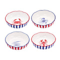Bico Blue Talavera Pasta Bowls, 35oz Salad Bowl Set of 4, Large Ceramic Serving Dinner Bowls for Soup and Cereal, Microwave and Dishwasher Safe, Gift for Housewarming and Thanksgiving