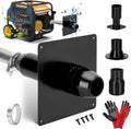 Generator Exhaust Extension Silencer Kit with Three Universal Adapters Compatible ALL Portable Generators with ALL-IN-ONE KIT,Insulated Through-Wall Mounting Plate Safely Vent Exhaust Reduce Noise 55%
