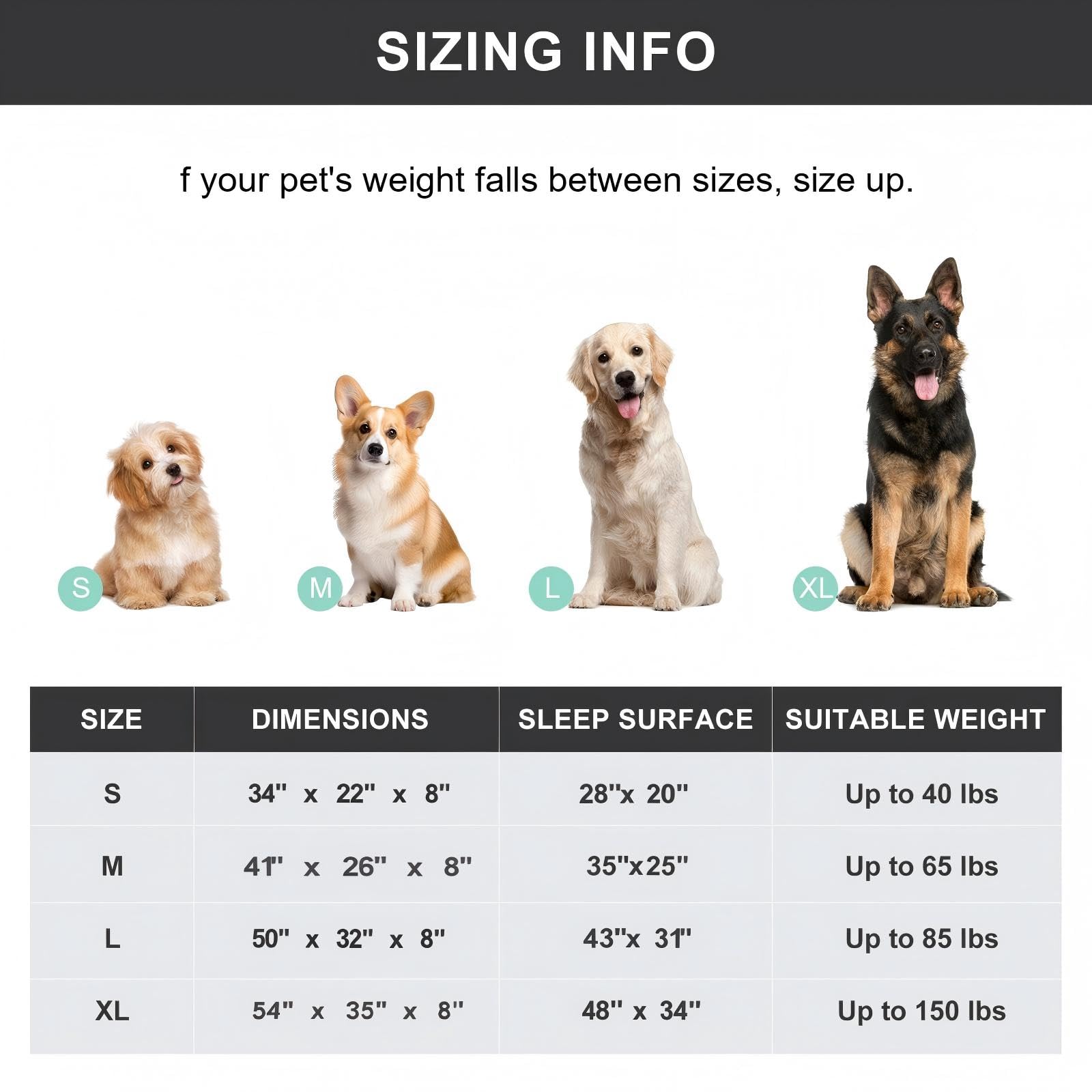 Cooling Elevated Dog Bed with Non-Slip Floor Protectors & Breathable Mesh, Raised Indoor & Outdoor Dog Cot Hammock, 34" L x 22" W x 8" Th, Small, Green