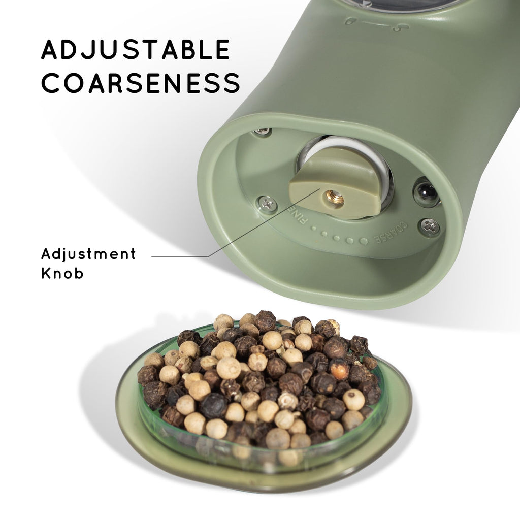 Flendy Gravity Electric Salt and Pepper Grinder Set Rechargeable, Automatic Salt and Pepper Grinder Set with USB C Charging Base, Gravity Salt and Pepper Shakers Set Electric