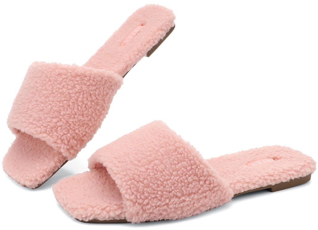UBFEN Womens Mens Slippers Memory Foam Comfort Fuzzy Plush Lining Slip On House Shoes