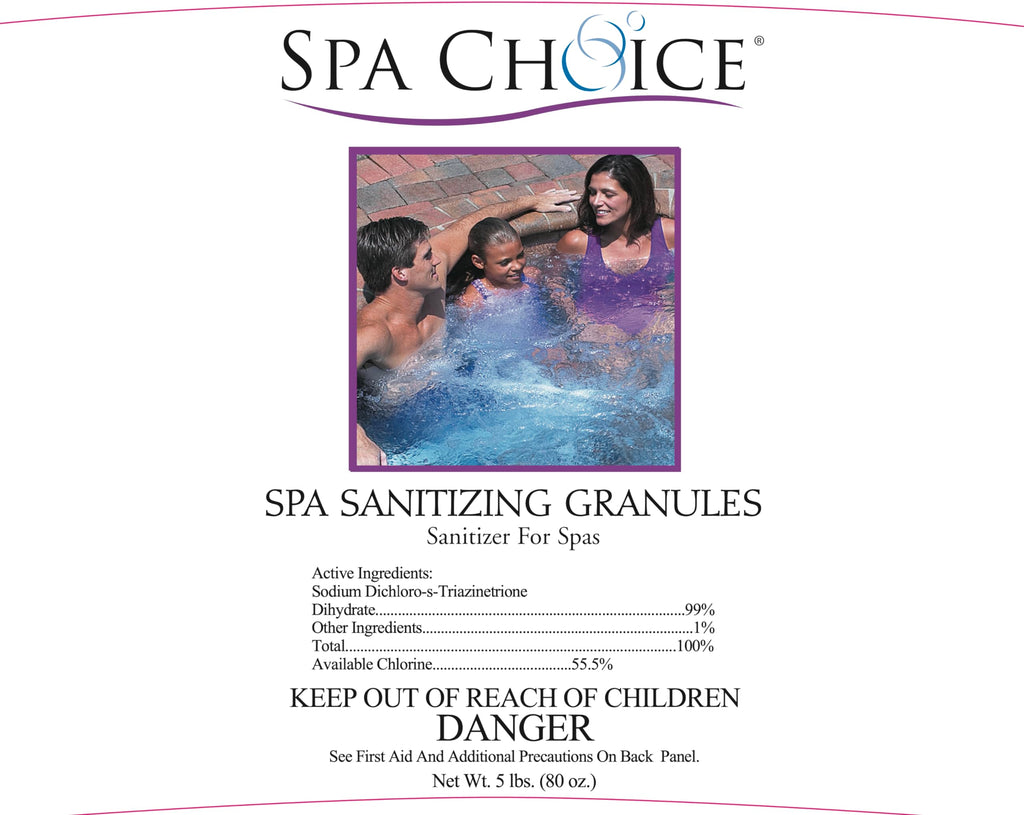 SpaChoice 5-Pounds Premium Spa Sanitizing Granules, Spa Chlorine Granules for Hot Tub, Made in USA
