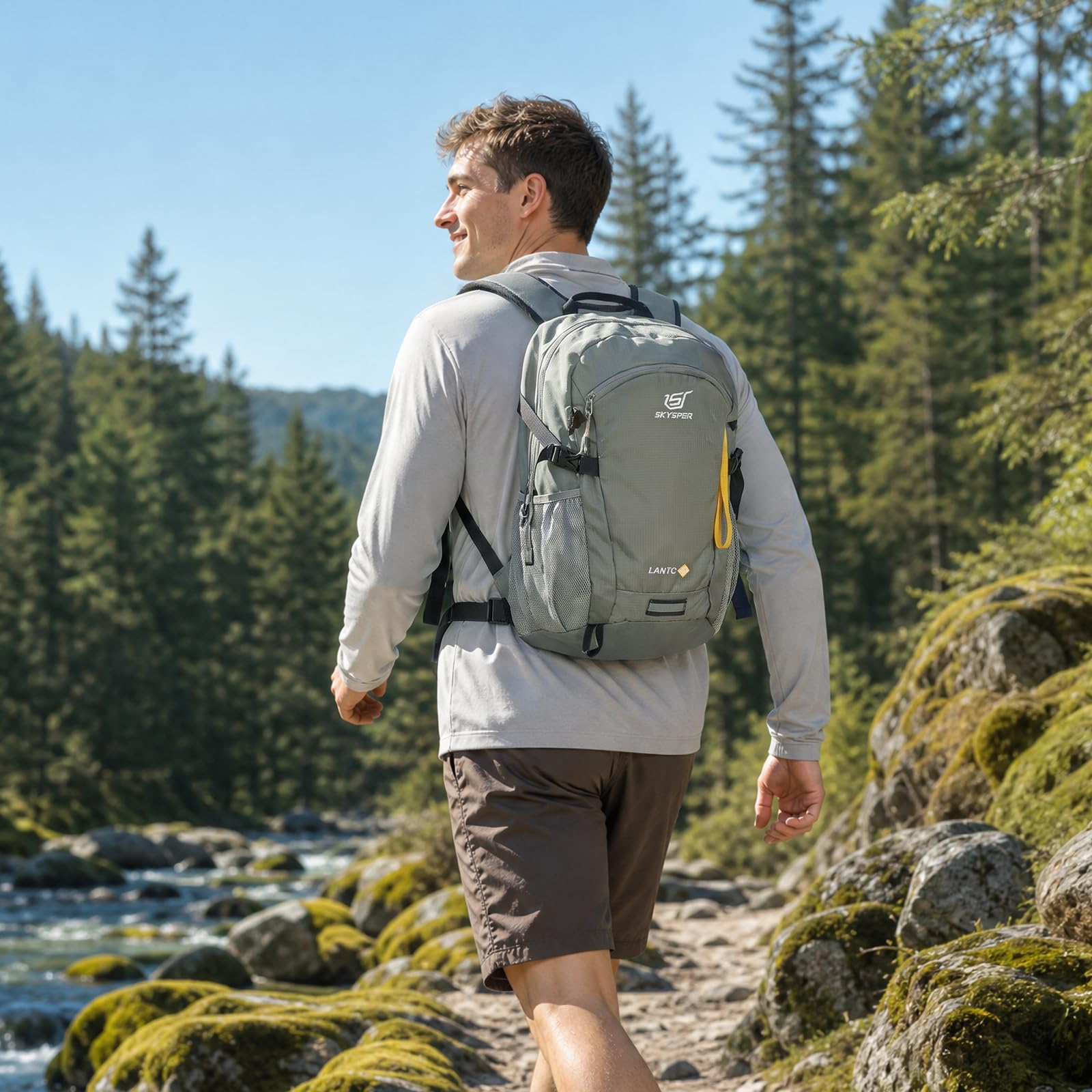 SKYSPER Small Hiking Backpack, 20L Lightweight Travel Backpacks Hiking Daypack for Women Men