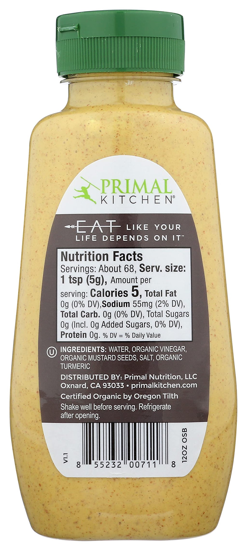 Primal Kitchen Mustard Dijon Org 12 OZ