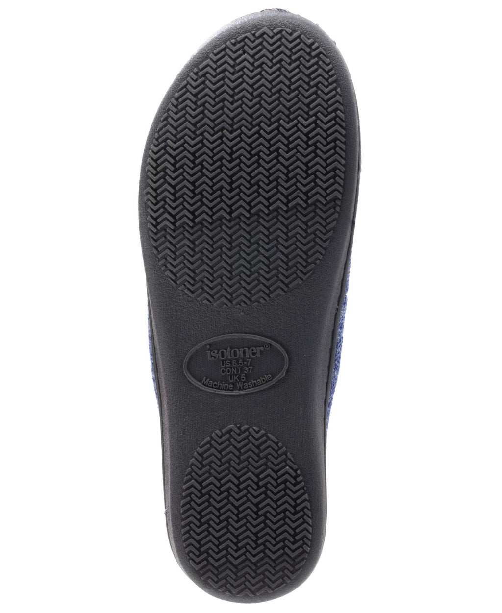 Isotoner Women's Premium Knit Slide Slippers - Moisture-Wicking Lining, Rubber Indoor/Outdoor Sole - Machine Washable House Shoes