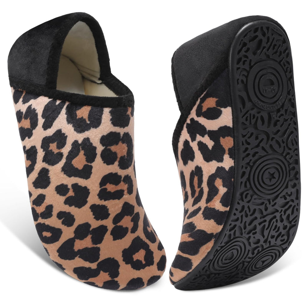 XIHALOOK House Slippers for Women Men Cozy Sock Shoes with Soft Rubber Sole Slip On for Indoor/Outdoor