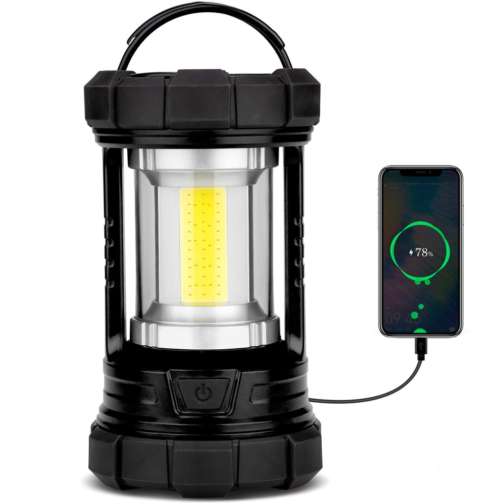 Favourlite Rechargeable Camping Lantern, 3000LM 360° LED Light for Power Outages, 4400mAh with USB-C Emergency Phone Charging, 5 Modes, Water-Resistant Tent Light with Hanging Hooks