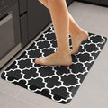 WISELIFE Anti-Fatigue Cushioned Kitchen Mat / Rug ,17.3"x 28",Non Slip Heavy Duty PVC Ergonomic Waterproof Comfort Rugs for Floor Home, Office, Sink, Laundry,Black