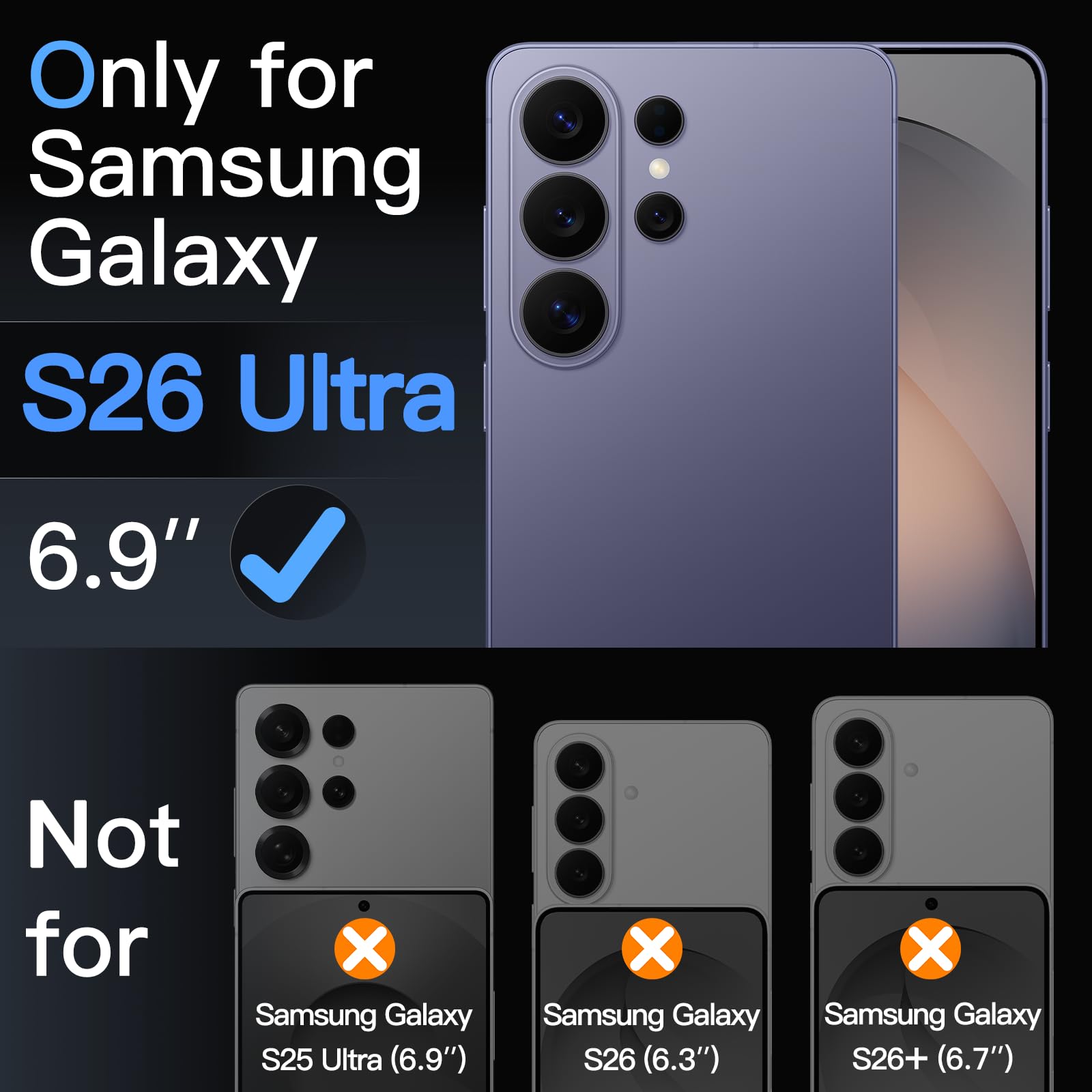 JETech Screen Protector for Samsung Galaxy S20 FE 6.5-Inch with Camera Lens Protector, Tempered Glass Film, Fingerprint ID Compatible, HD Clear, 2-Pack Each