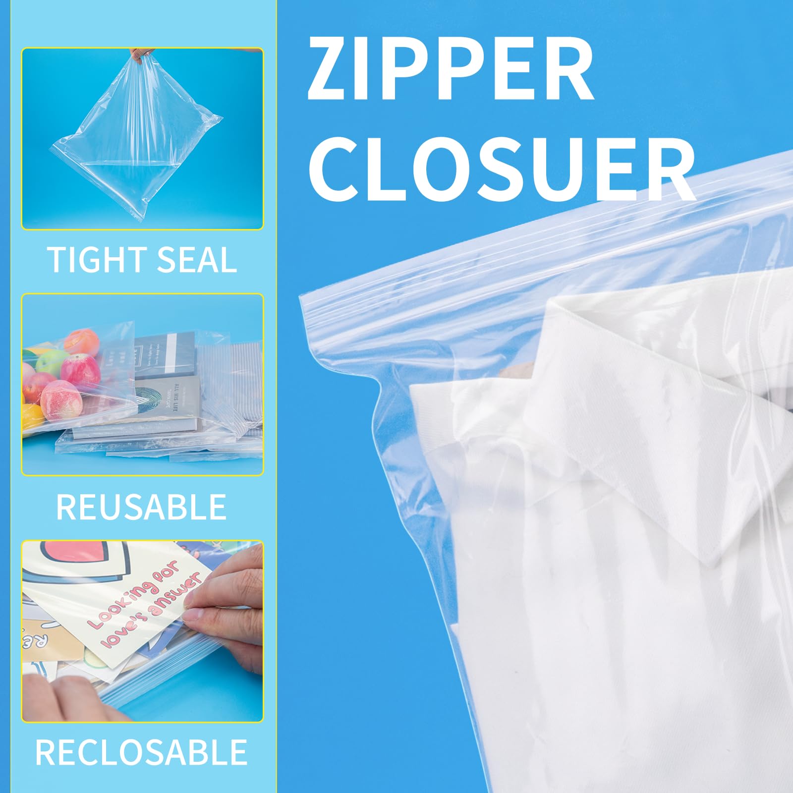 1200pcs 1.5" x 1.5" 2 Mil Clear Plastic Zip Bags, Bulk Jewelry Bag, Poly Bags with Resealable Zip Top for Pills, Meds, Jewelry, Travel, Storage, Packaging, Shipping
