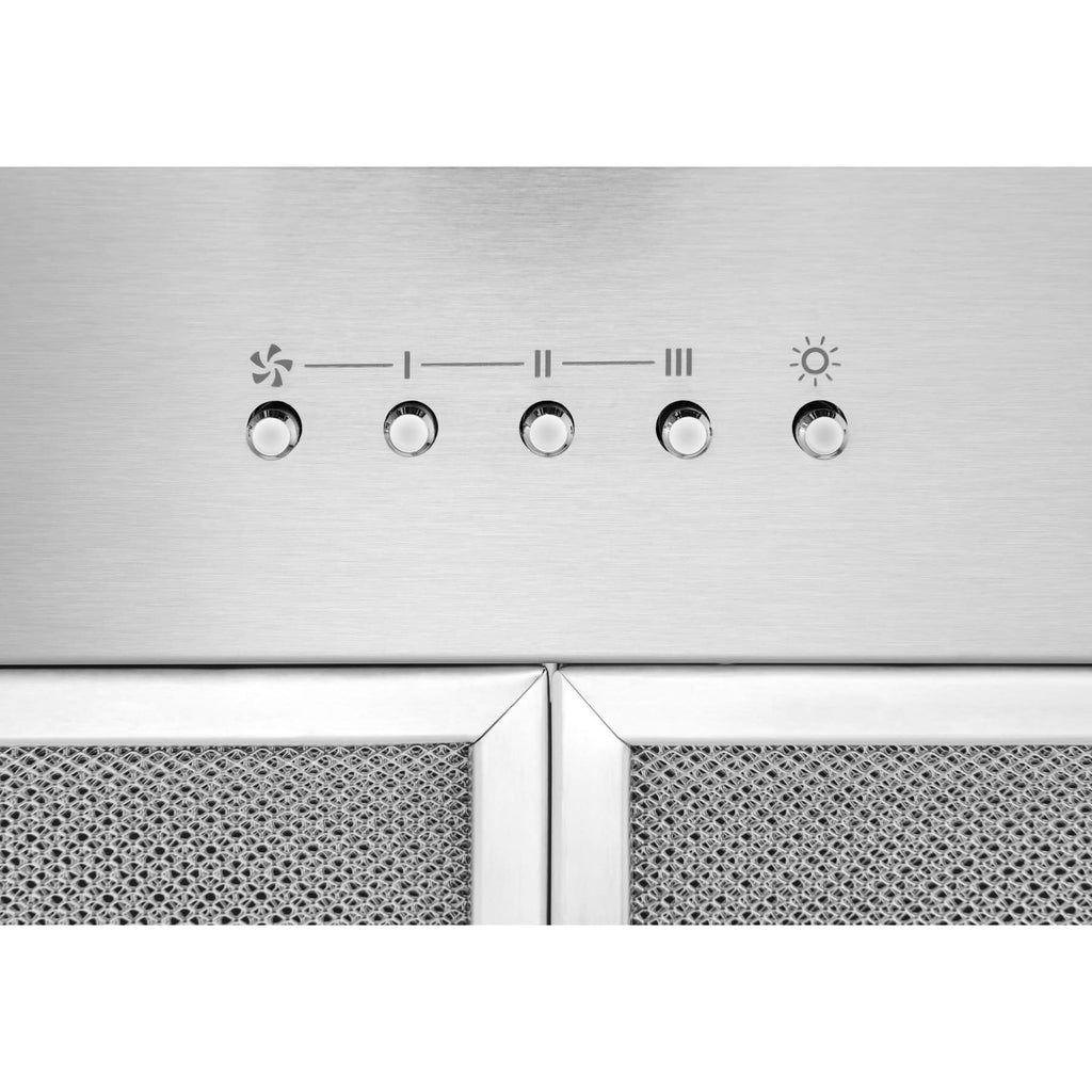 Broan Nu-Tone Broan-NuTone BBN1243SS Custom Built Insert with 2-Speed Exhaust Fan and Light, 300 Max Blower CFM, Stainless Steel, 24-Inch Range Hood Power Pack