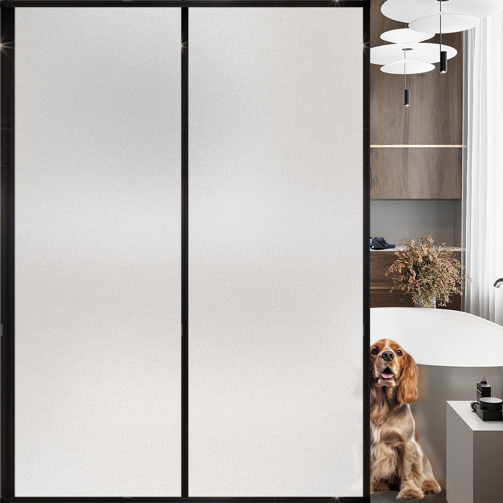 Window Privacy Blinds, Removable Glass Door Privacy Film, Suitable for Bathrooms, Offices, Static Cling Decorative Film, Reusable Window Stickers (Blinds, 17.5 x 78.7 inch)