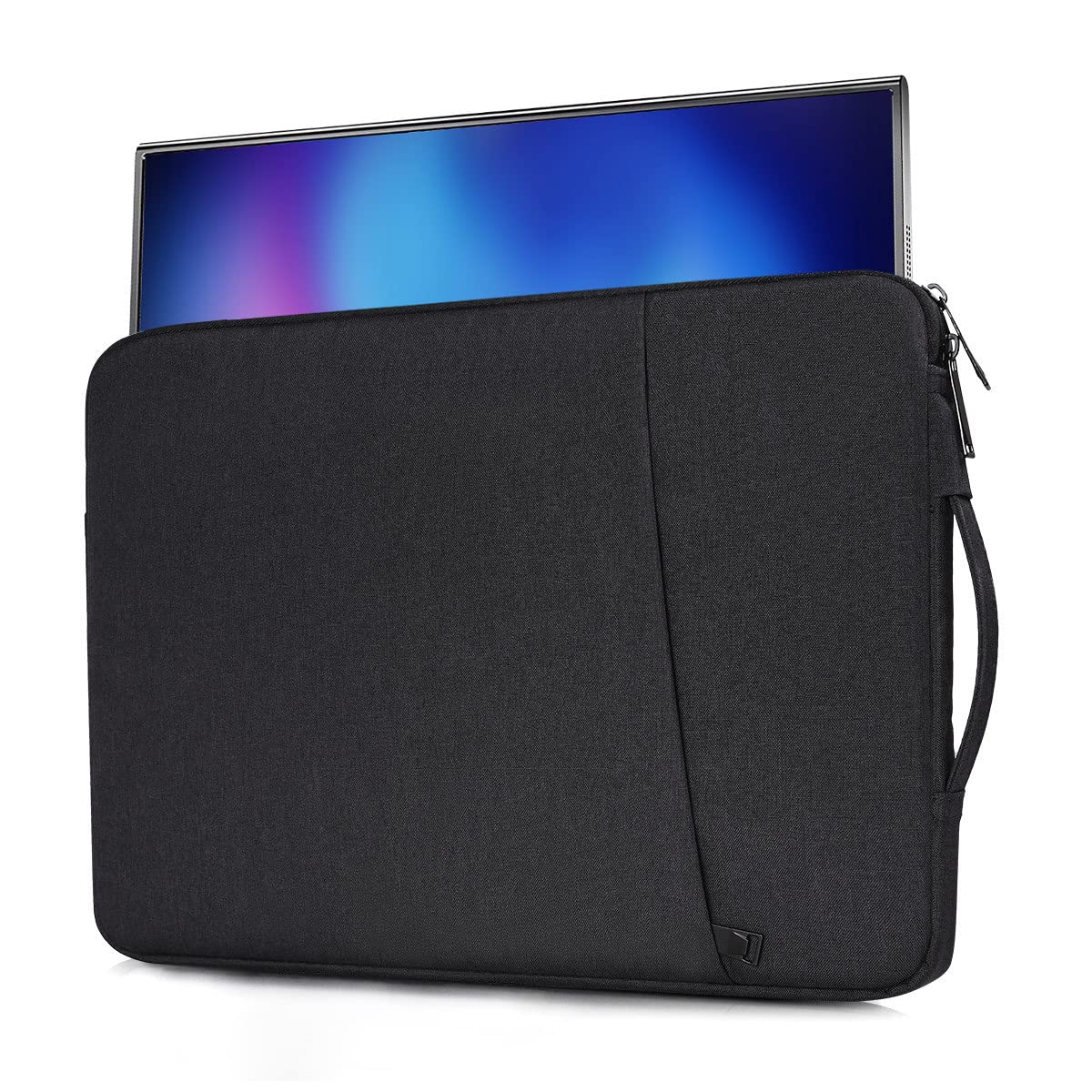 15.6 Inch Portable Monitor Case, Protective Carrying Sleeve Compatible with KYY MNN InnoView Most 16.1/15.6 in Monitors, Water Resistant Monitors Bag with Accessory Pocket, Black
