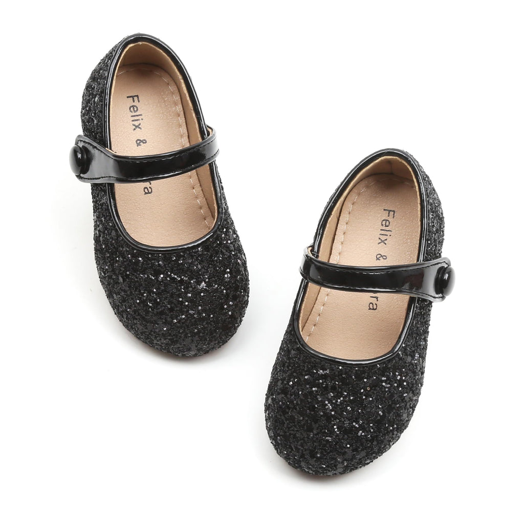 Felix & Flora Toddler Girl Dress Shoes - Flower Girl Ballet Mary Jane Flats Party School Wedding