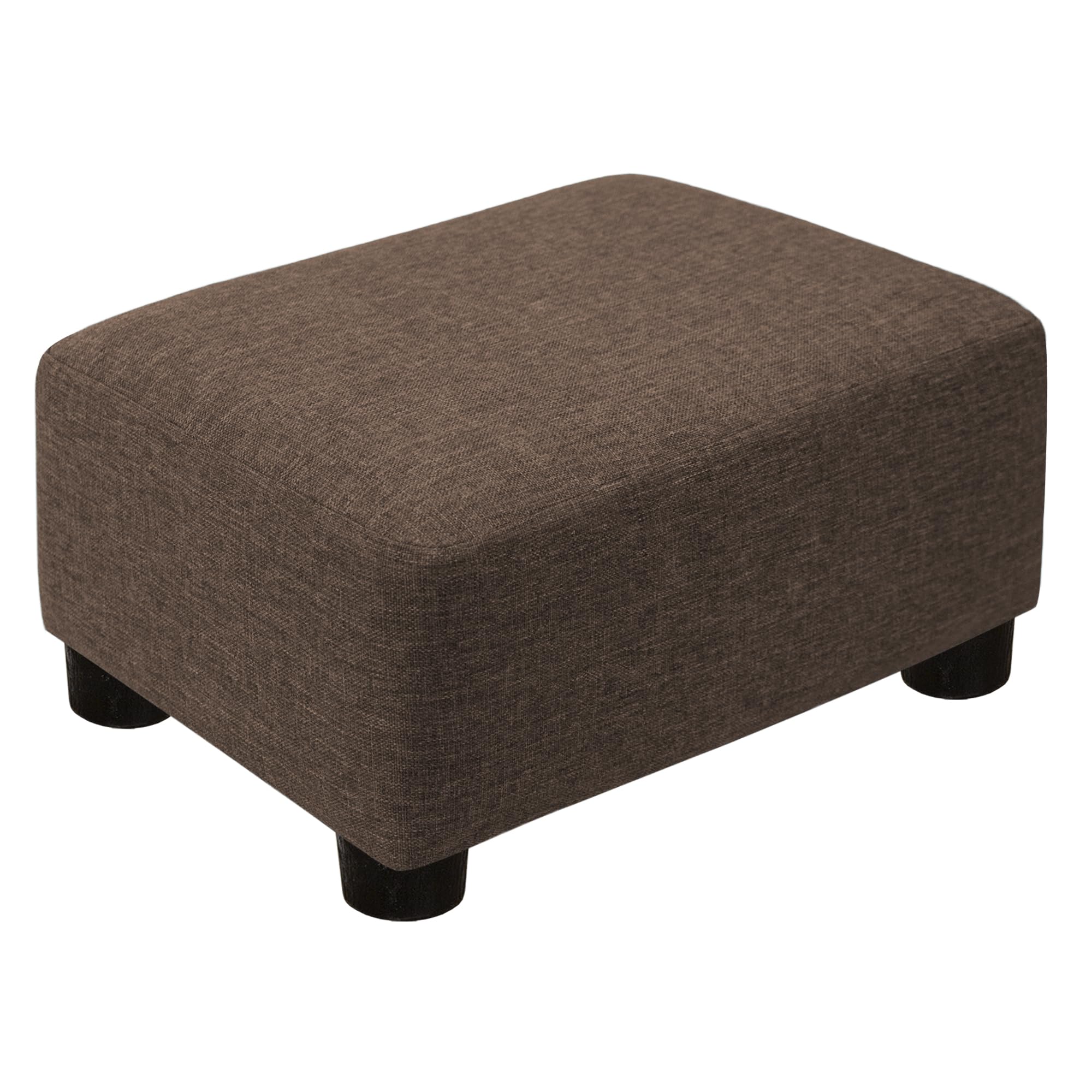 CAROLMADE Small Foot Stool Ottoman Footstool with Legs Under Desk Footrest for Living Room Bedroom and Office, Black