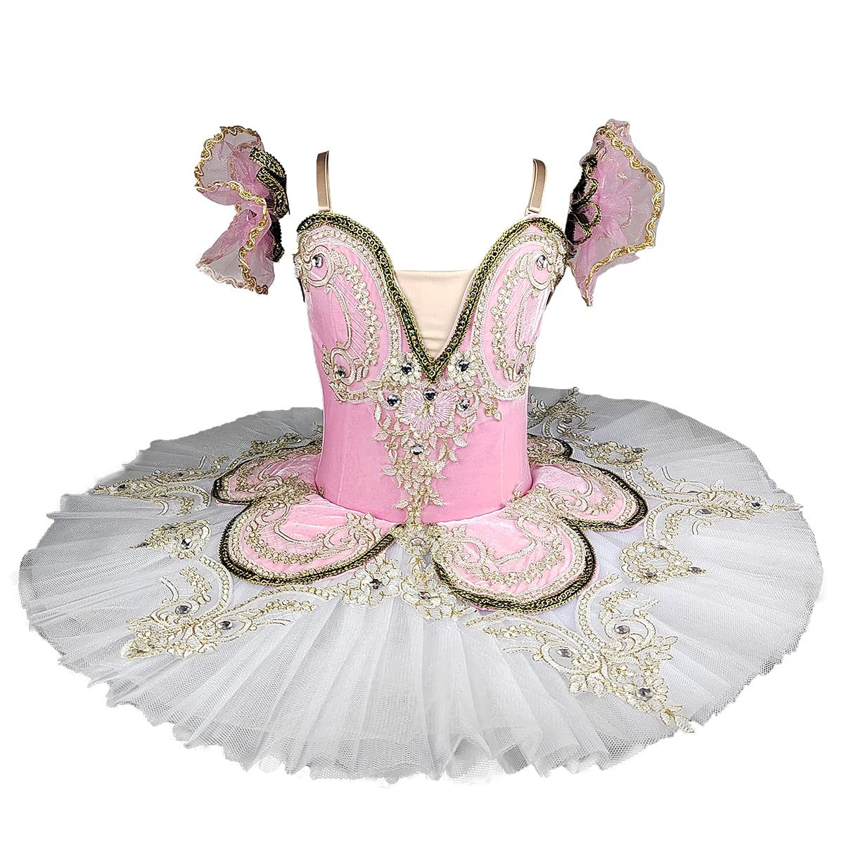 MTPLOP Swan Lake Performance Costume Ballet Dress White Sarong Competition Tutu Kids Adult Ballet Puffy Skirt