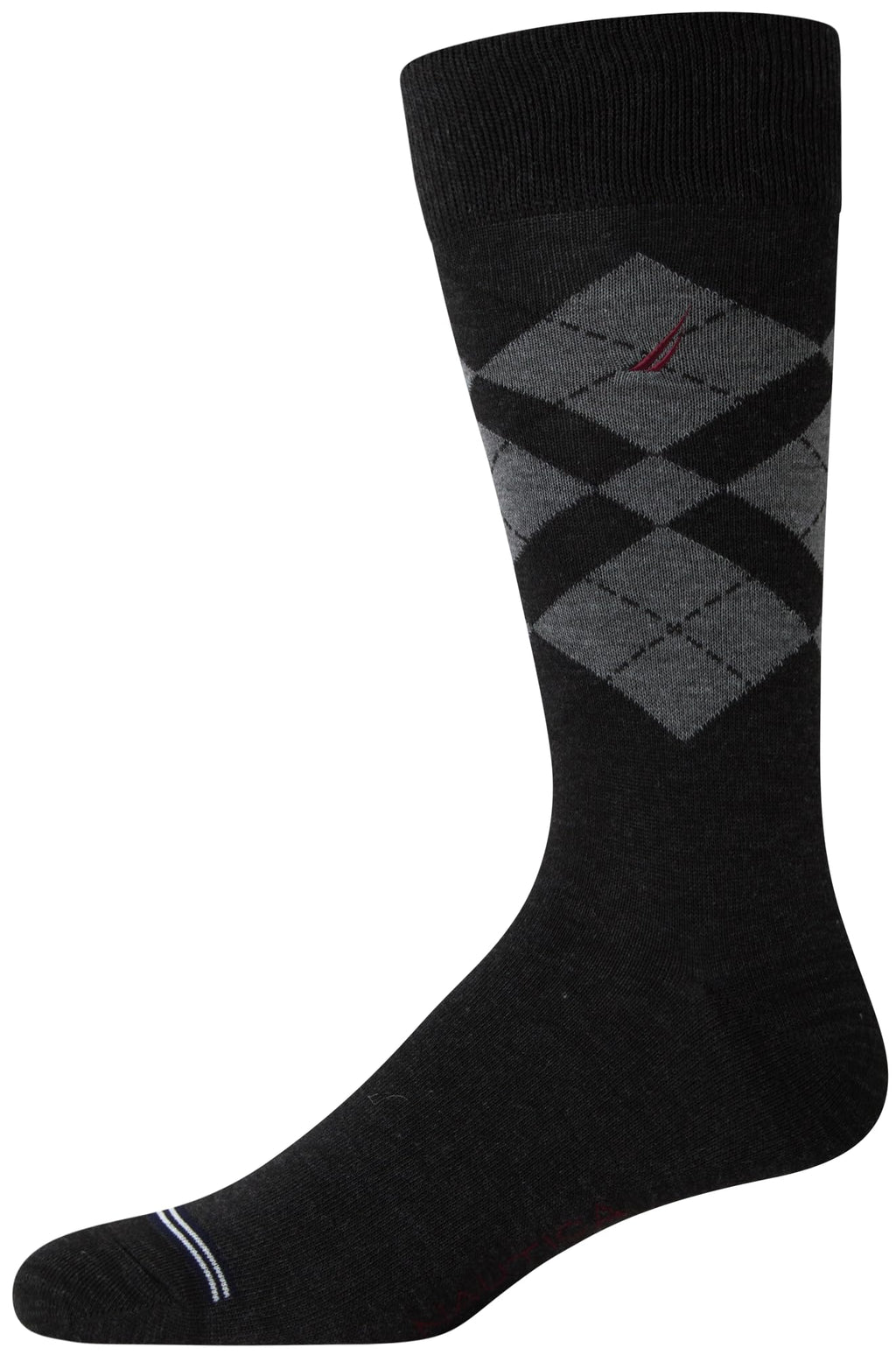 Nautica Mens Dress Socks - 5 Pack Breathable Comfort Stretch Crew-Length Work Socks for Men for Business Formal Wear (6-12.5)