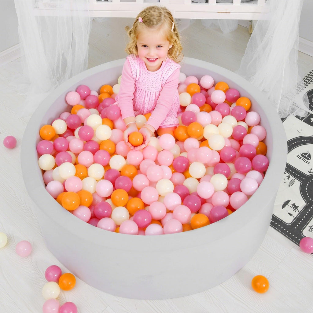 GOGOSO Ball Pit Balls for Toddler, Baby Plastic Playballs Kids Soft Pastel Pelotas Non-Toxic BPA-Free,Mix Color,100 Balls