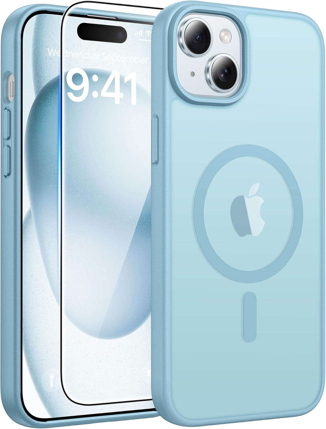 FNTCASE for iPhone 17 Case: [Compatible with Magsafe] Translucent Matte Cases with [Full Camera Protection] [Screen Protector] Military Grade Shockproof Protective Phone Cover - Light Purple