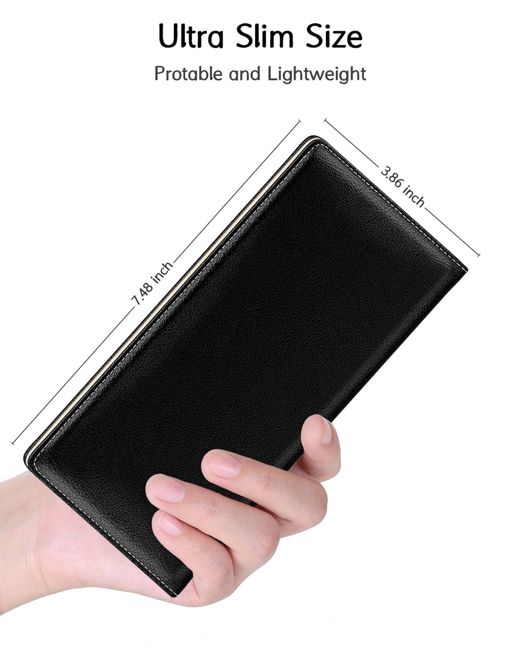 Nipichsha Womens Wallet, RFID Slim Wallets for Women, Thin Ladies Credit Card Holder Purse, Cute Leather Bifold Clutch Billfold with 11 Card Slots & ID Window, Abstract Boho Leaf