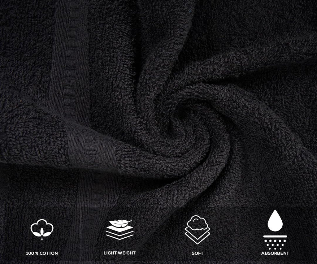 Medium Bath Towels Pack of 6 – 24x48 Inches – Soft, Quick Dry & Highly Absorbent – 100% Cotton Towels for Bathroom, Spa, Gym & Hotel – Aqua Blue