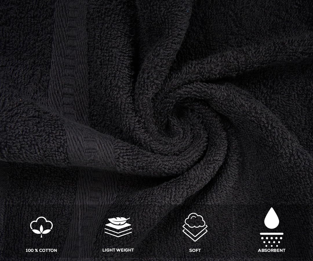 Medium Bath Towels Pack of 6 – 24x48 Inches – Soft, Quick Dry & Highly Absorbent – 100% Cotton Towels for Bathroom, Spa, Gym & Hotel – Aqua Blue