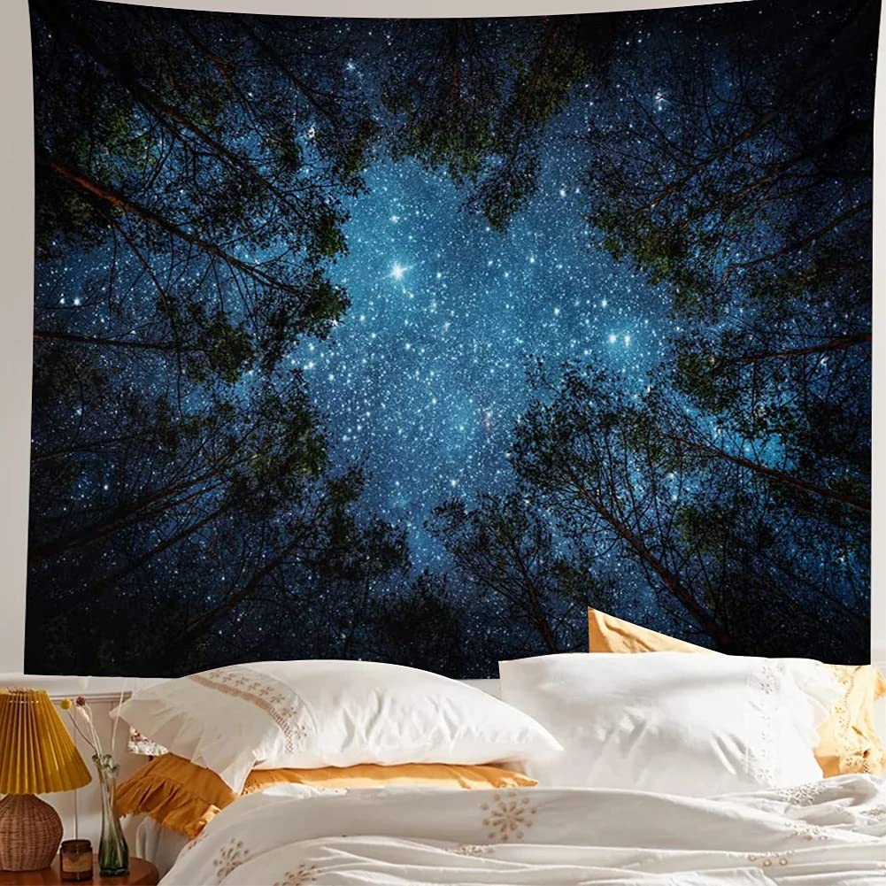 Llamazing Forest Landscape Home Decor - Living Room & Bedroom Magic Tapestry (Sunlight&Creek, 60''L51''W)