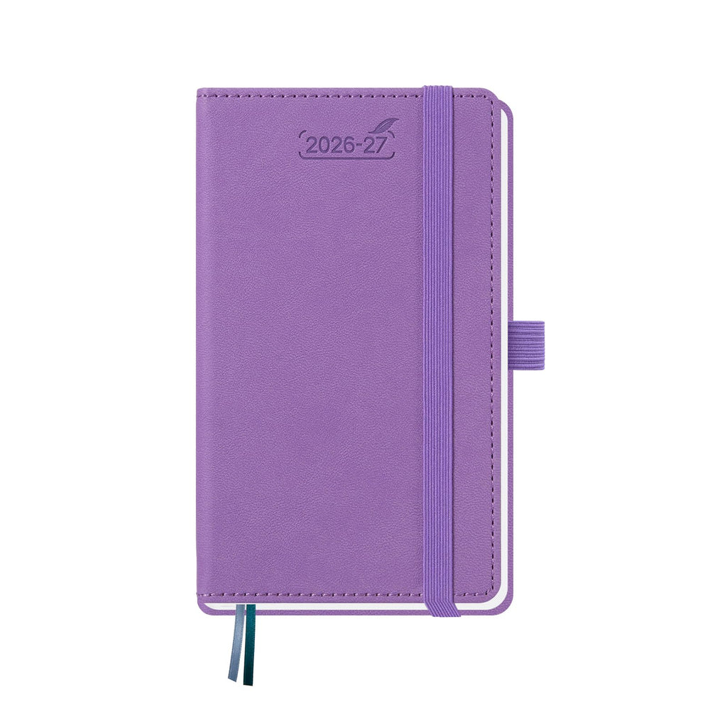BEZEND Pocket Planner 2026-2027 Weekly and Monthly (3.5" x 6") 18 Months Small Academic Calendar (Jul 26-Dec 27) Ideal for Students, Work & Home, Storage Pocket, PU Leather Hardcover -Black
